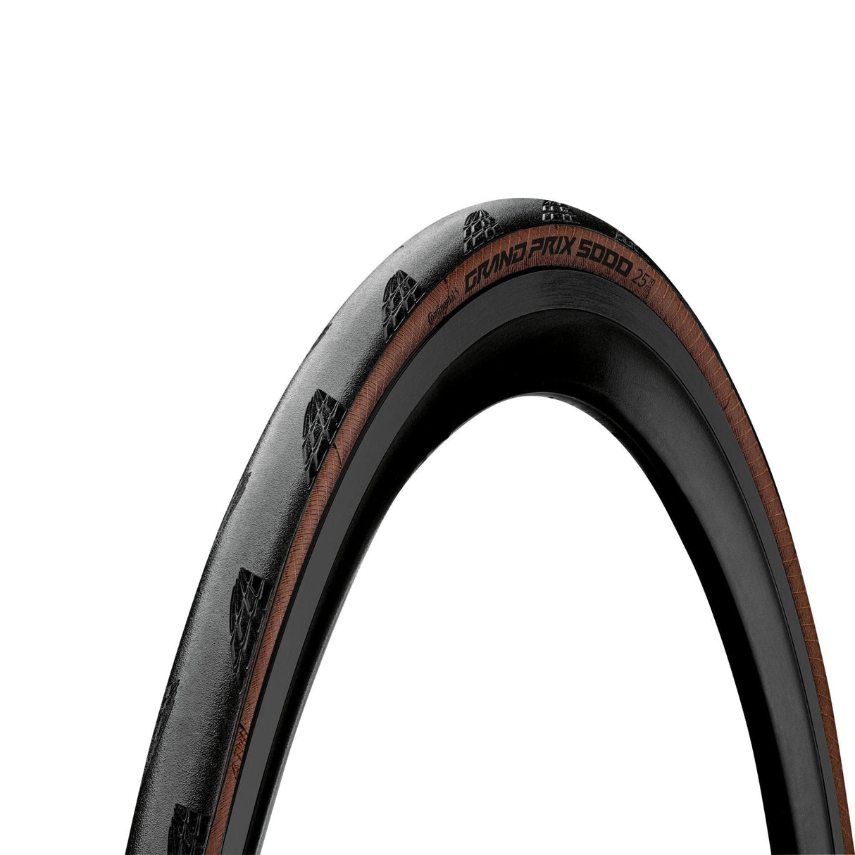 Continental Grand Prix 5000 Tyre - Foldable Blackchili Compound Black/Transparent: Black/Transparent 700X25C