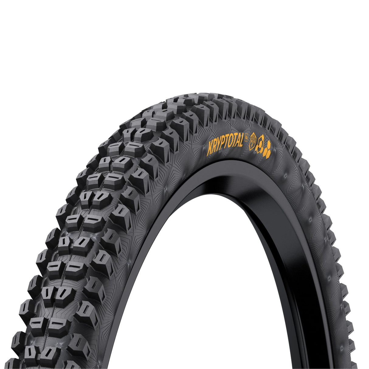 Continental Kryptotal Rear Downhill Tyre - Supersoft Compound Foldable 2022: Black & Black 27.5X2.40"