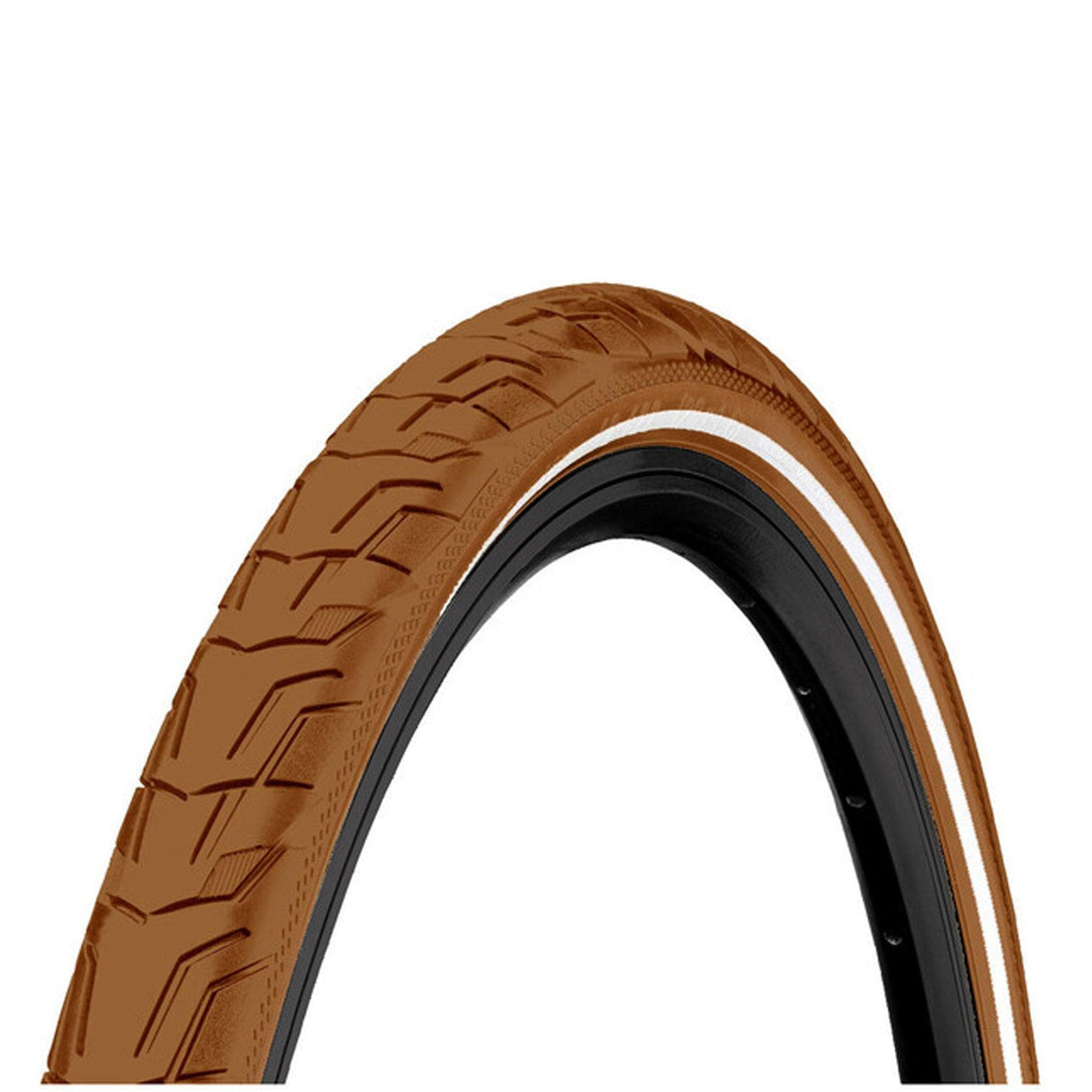 Continental Ride City Reflex Tyre - Wire Bead: Brown/Brown Reflex 700X35C