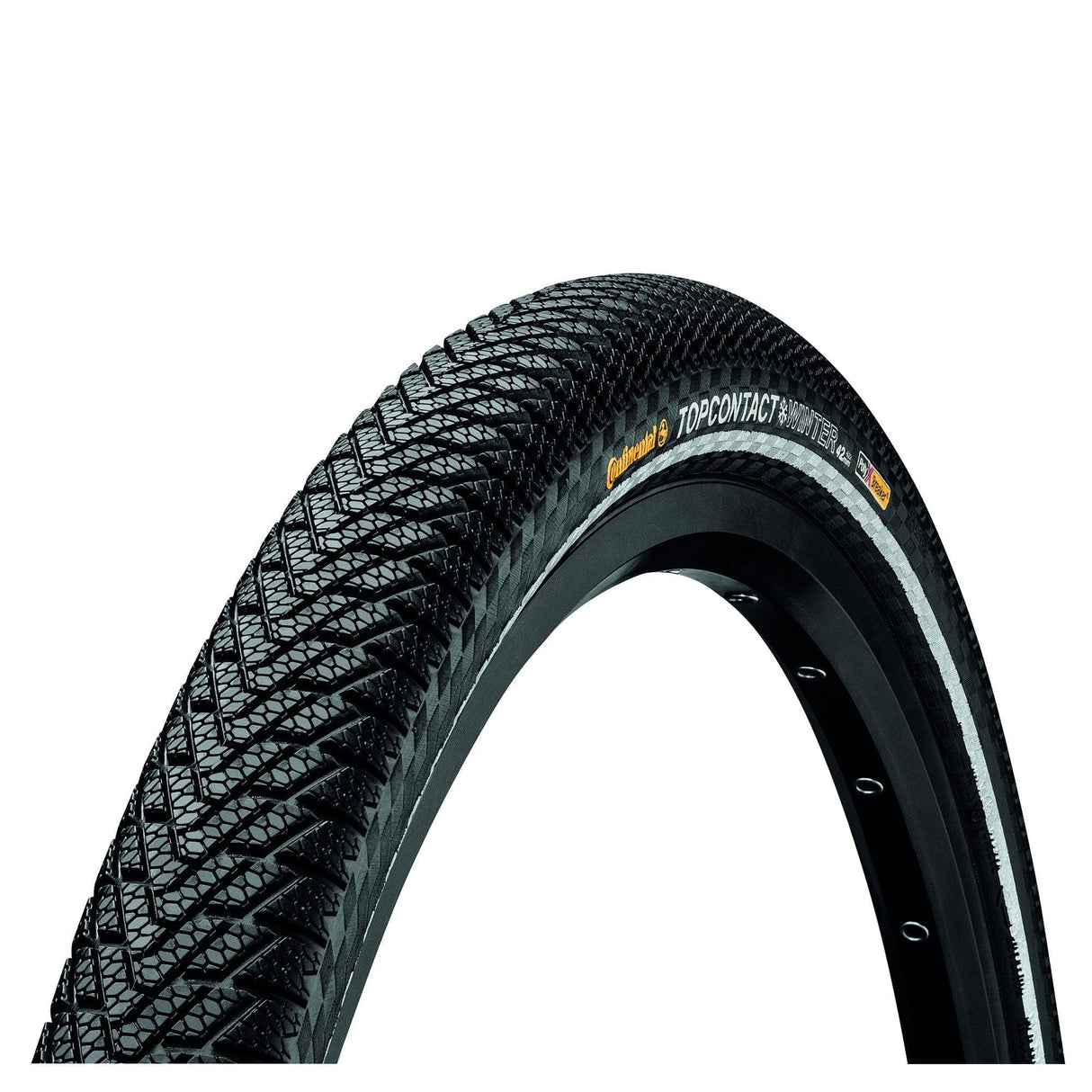 Continental Top Contact Winter Ii Premium Reflex Tyre - Foldable: Black/Black Reflex 26X1.90"