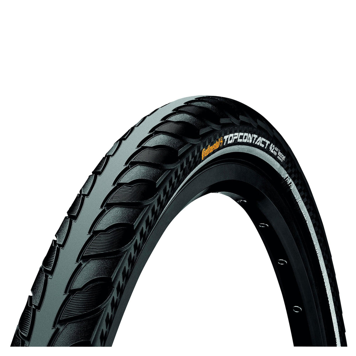 Continental Top Contact Ii Reflex Tyre - Foldable: Black/Black Reflex 700X35C