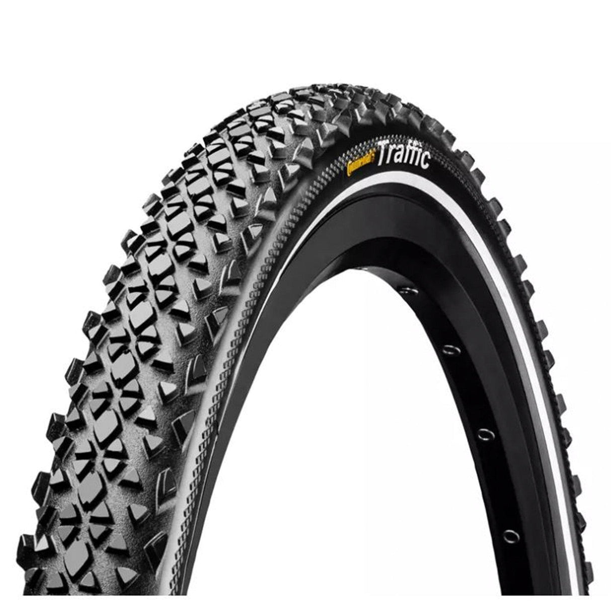 Continental Traffic Ii Reflex Tyre - Wire Bead: Black/Black Reflex 26X1.90"