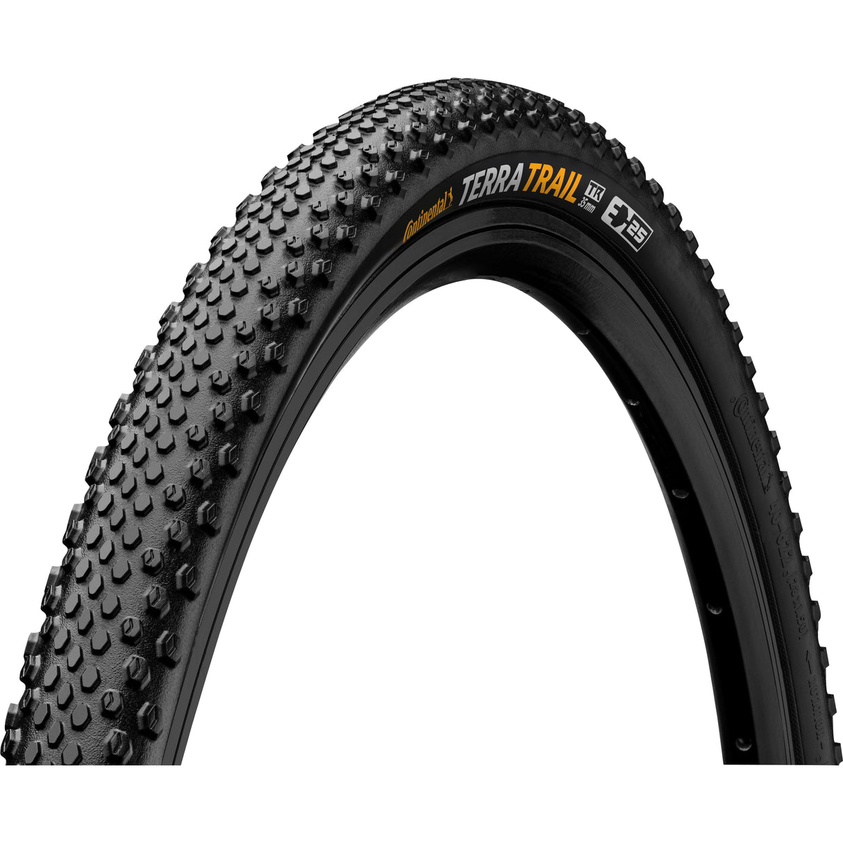 Continental Terra Trail Shieldwall Tyre - Foldable Skin 2022: Black/Black 700X45C