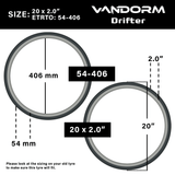 Vandorm Drifter BMX Tyre - 20" x 2.00" - White