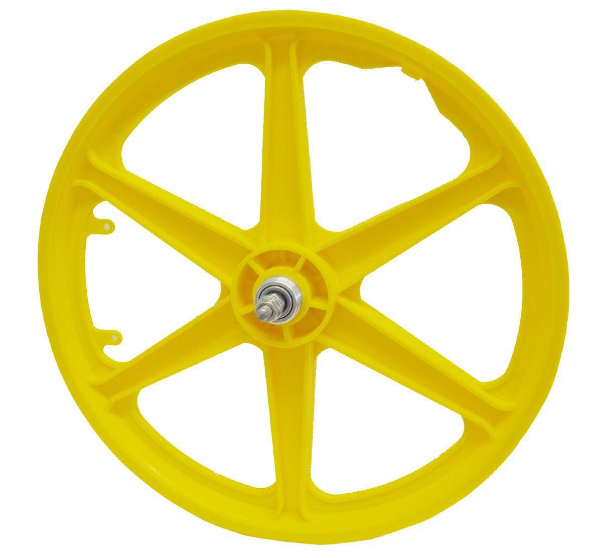 20" Rear Straight 6 "YELLOW" BMX 6 Spoke Mag Nylon wheel 20A - MRRP £24.99