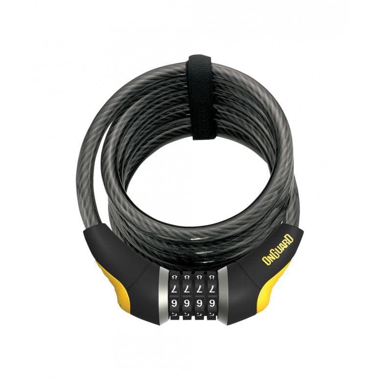 OnGuard Doberman Combo Cable Lock 12mm - Black/Yellow - 185cm