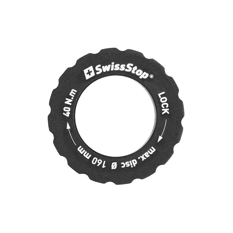 SwissStop Centre Lock Lockring Max 160mm  Rotor - Black - 160mm