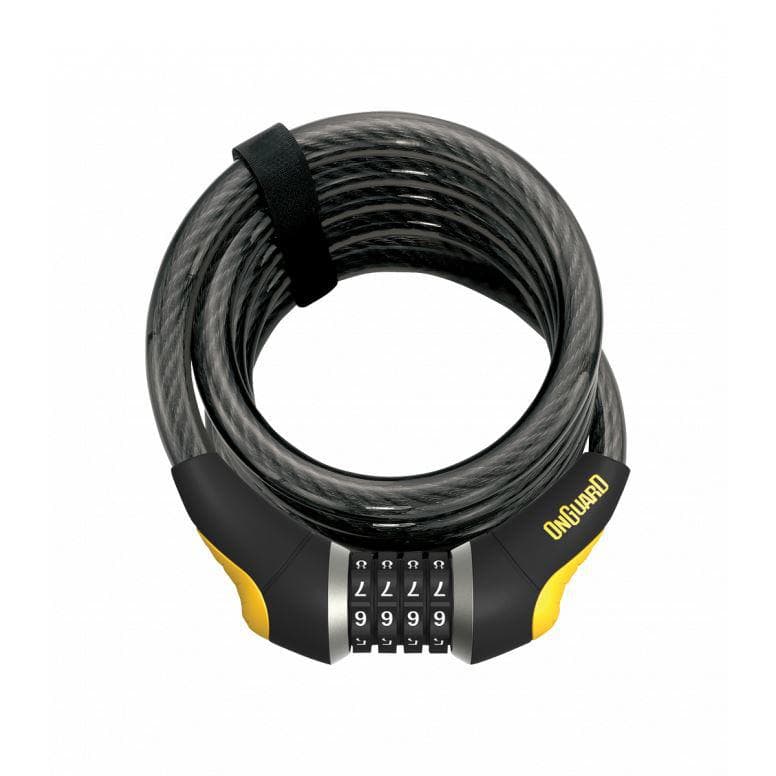 OnGuard Doberman Combo Cable Lock 15mm - Black/Yellow - 185cm