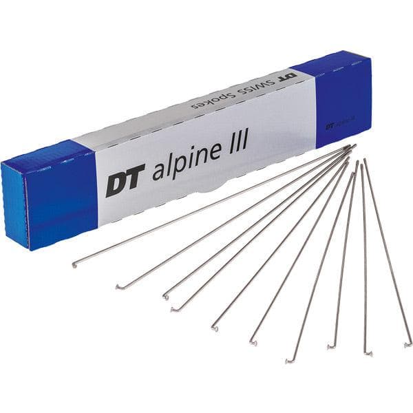 DT Swiss Alpine III silver spokes 13 / 15 / 14 g = 2.34 / 1.8 / 2 mm box 72; 263 mm