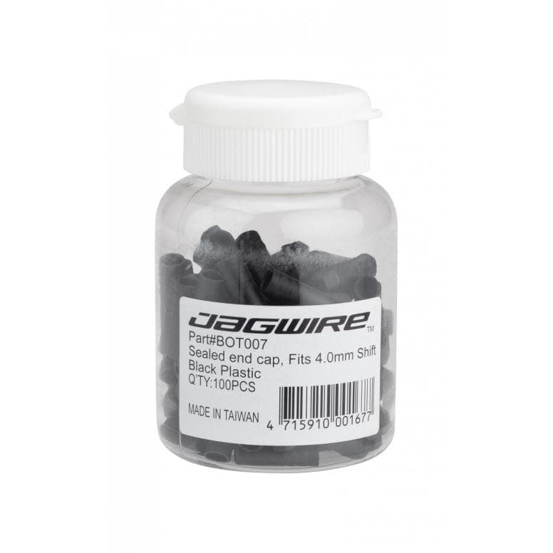 Jagwire End Caps Sealed - 4mm Shift - Plastic - Black - 100 Pack