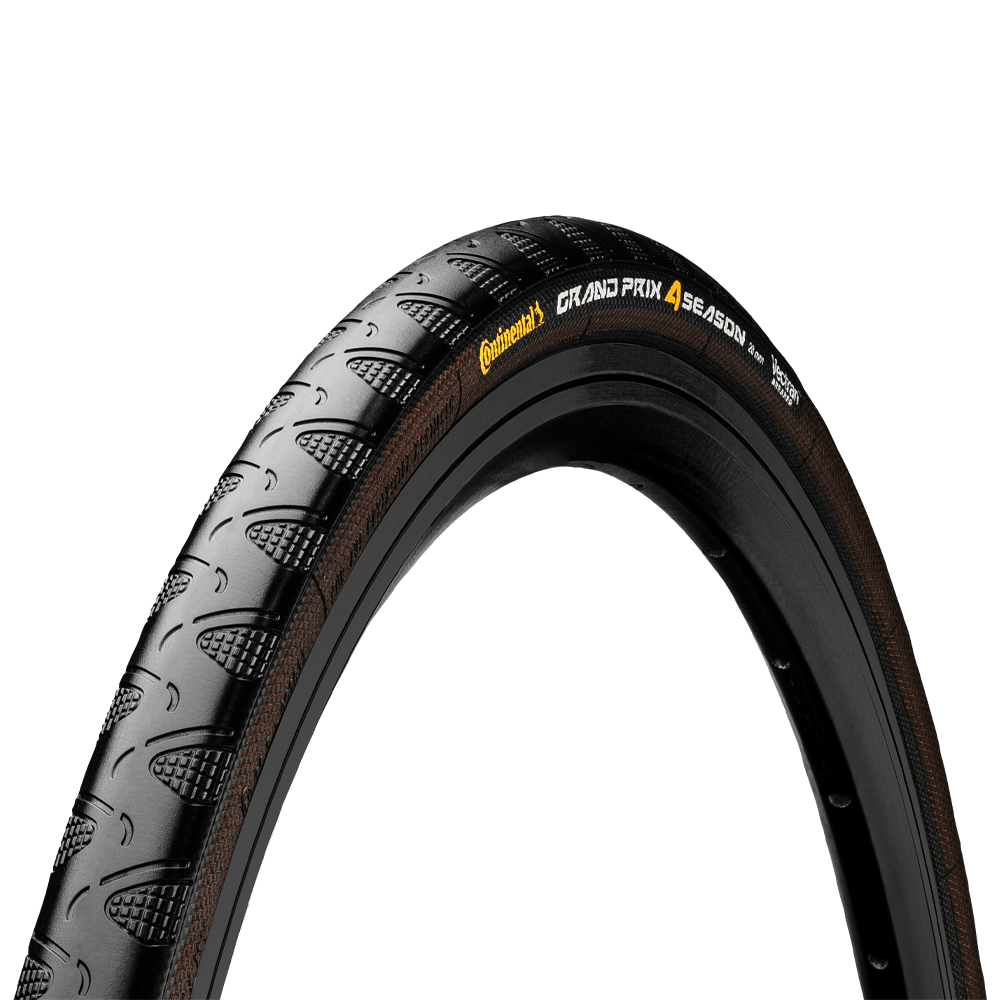 Continental Grand Prix 4-Season Road Bike Foldable Tyre - 700 x 23C - Black/Black