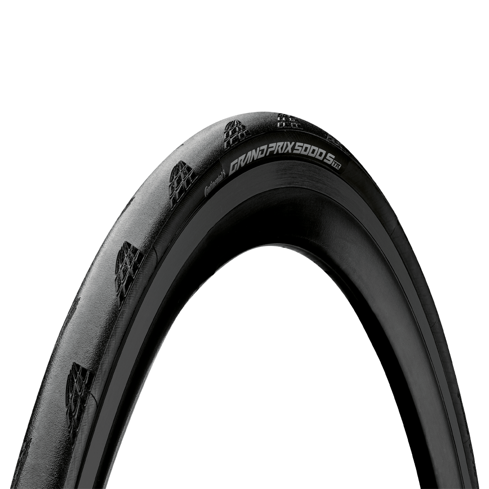 Continental Grand Prix 5000 S TR Road Bike Foldable Tyre - 700 x 25C - BlackChili Compound - Black/Black