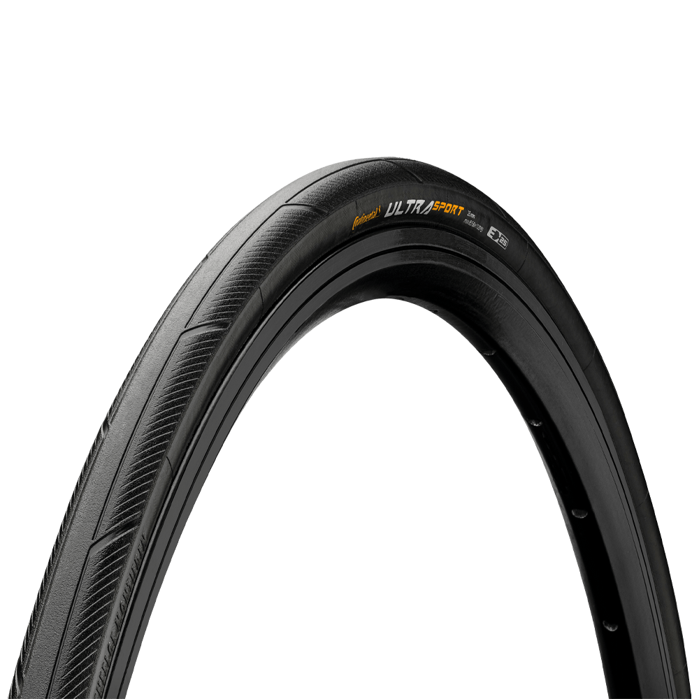 Continental Ultra Sport III Road Bike Wire Bead Tyre - 700 x 32C - PureGrip Compound - Black