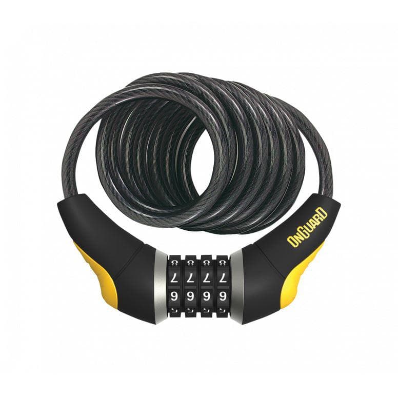 OnGuard Doberman Combo Cable Lock 10mm - Black/Yellow - 185cm