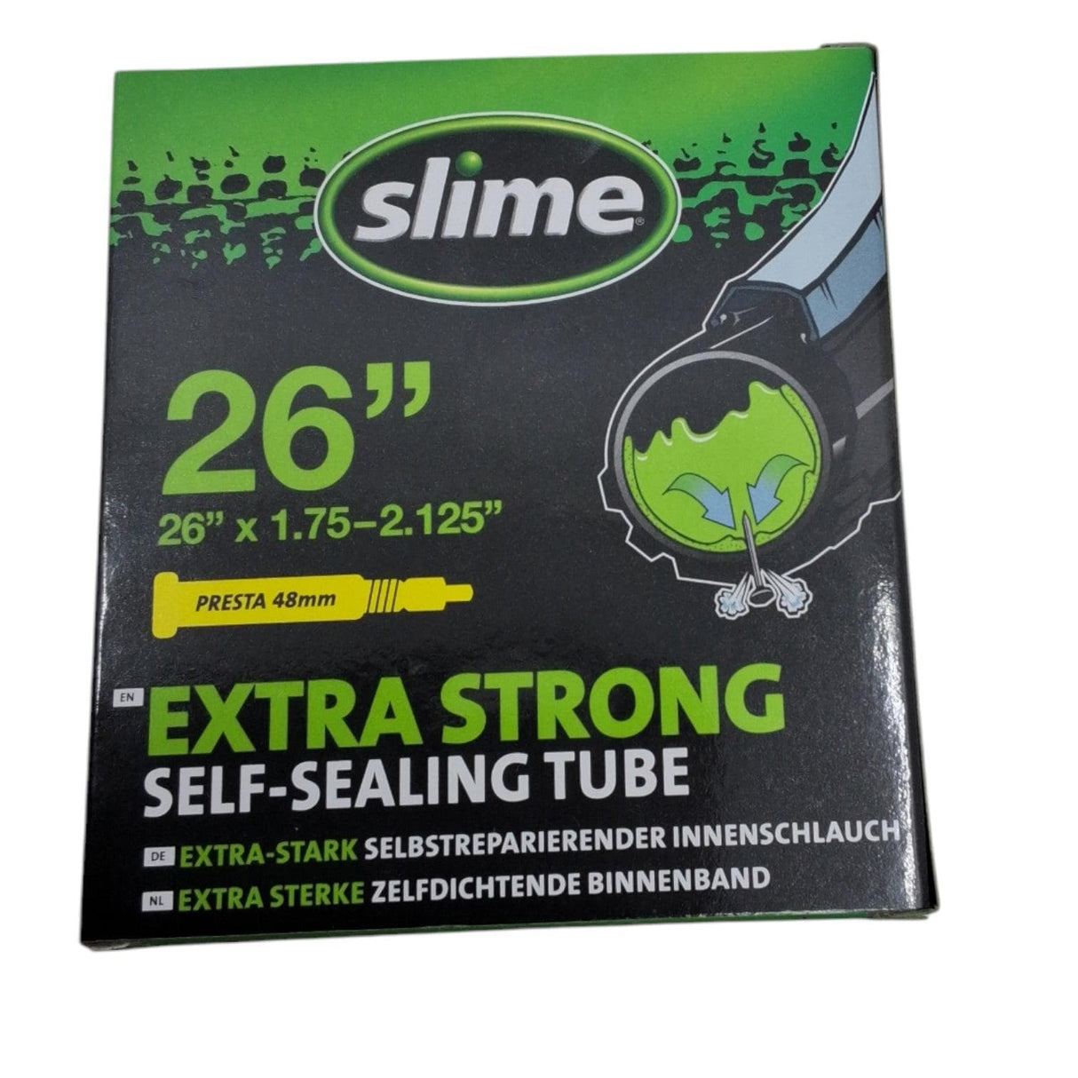 Slime Smart 26" x 1.75-2.125" PRESTA Valve Inner Tube