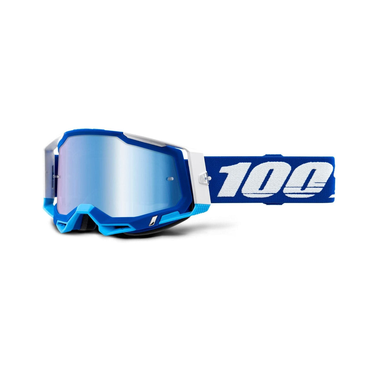 100% Racecraft 2 Goggle Blue / Blue Mirror Lens