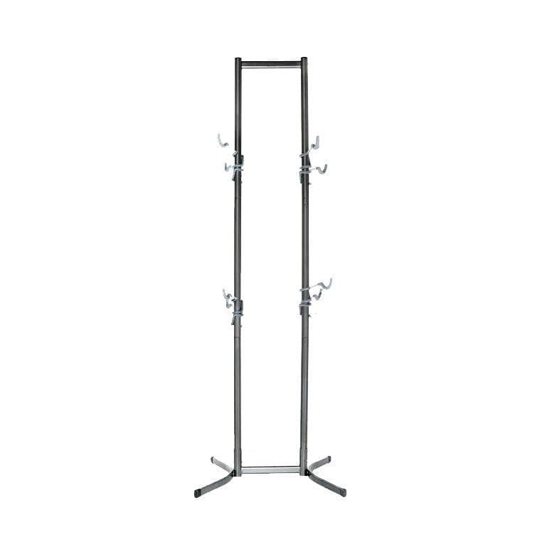 Delta 4 Bike Freestanding Bike Rack with Basket - Gun Metal Grey