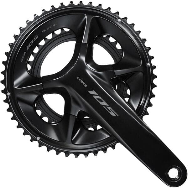 Shimano 105 FC-R7100 105 double 12-speed chainset; HollowTech II 175 mm 50 / 34T; black