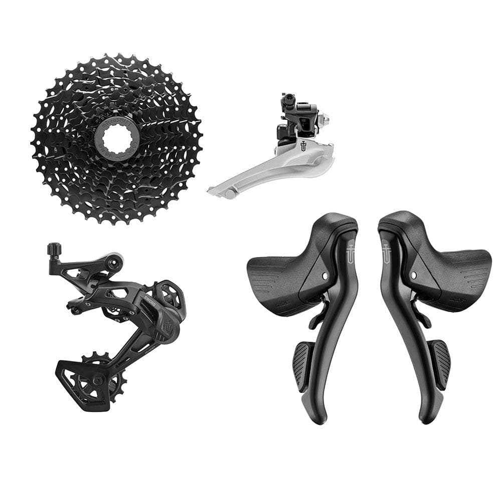 MicroSHIFT Sword Black 2x Groupset 2x9sp Chainsets & Crank Black