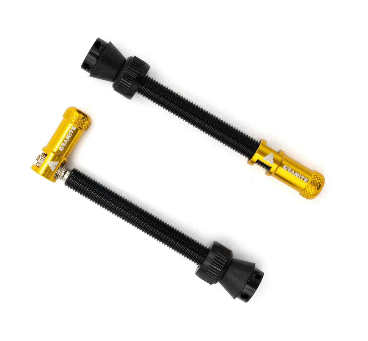 Granite Granite JUICY NIPPLE 60mm Valve Cap & Tool (+valve, Gold)