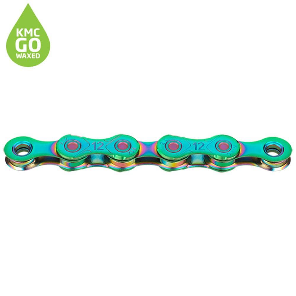 KMC X12 Aurora Green Waxed Chain 126L