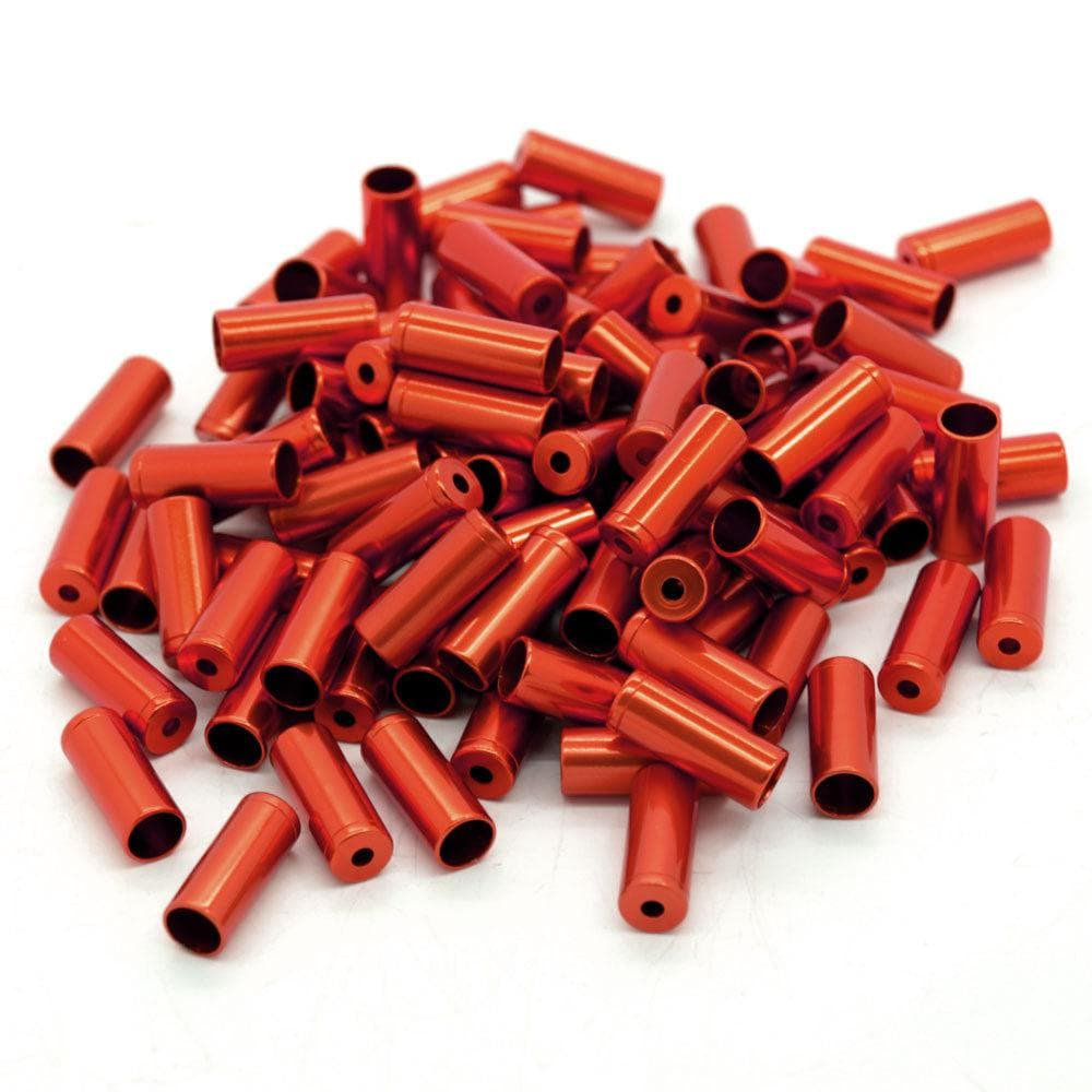 Transfil Self-Locking 5mm Alloy Brake Ferrule Red 100pcs