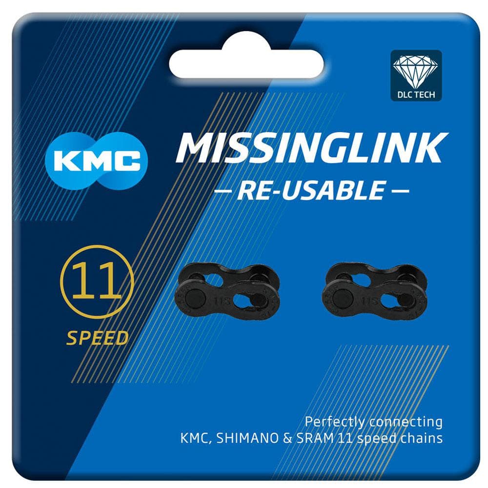 KMC MissingLinks 11R DLC Black 2 Pr  (Re-useable)