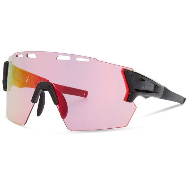 Madison Eyewear Stealth II Glasses - 3 pack - gloss black / pink rose mirror / amb / clr lens