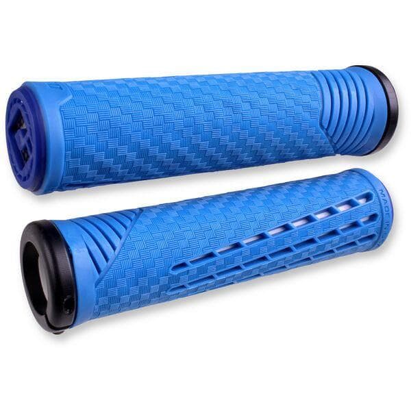 ODI CF BMX / MTB Lock On Grips 135mm - Blue / White