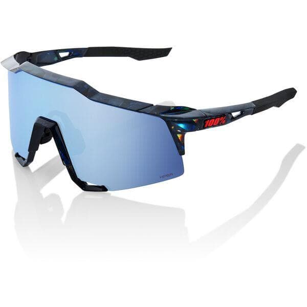 100% Speedcraft - Black Holographic - HiPER Blue Multilayer Mirror Lens