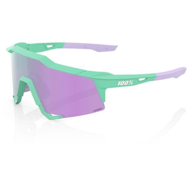 100% Glasses Speedcraft - Soft Tact Mint - HiPER Lavender Mirror Lens