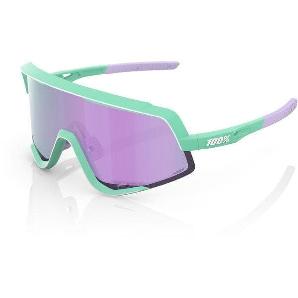 100% Glasses Glendale - Soft Tact Mint - HiPER Lavender Mirror Lens