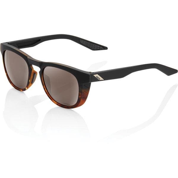 100% Slent - Soft Tact Fade Black / Havana - HiPER Silver Mirror Lens