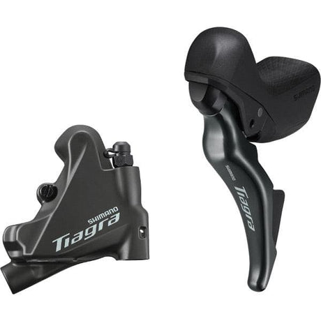 Shimano Tiagra ST-4725 Tiagra 2-speed short reach STI bled with BR-4770 calliper; left rear