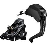 Shimano Dura-Ace ST-R9180 hydraulic disc; Di2 E-tube STI TT set; flat mount BR-R9270; right front