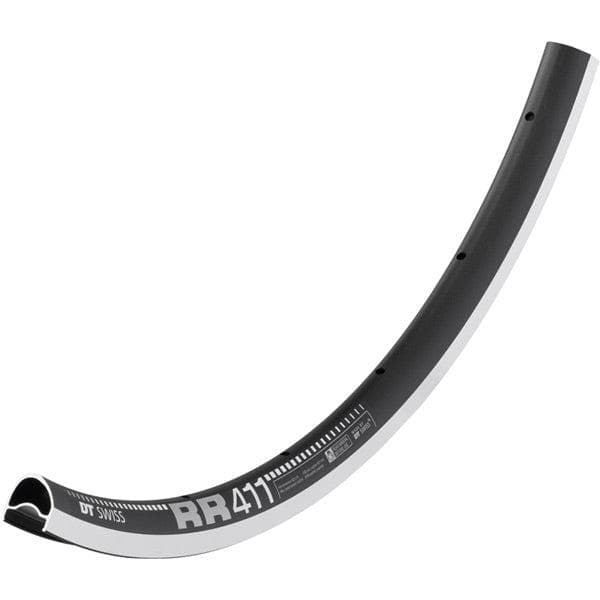 DT Swiss RR 411 asymmetric SBWT 24 hole Presta-drilled black