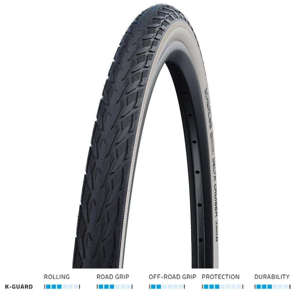 Schwalbe Delta Cruiser K-Guard 700x28c Blk/Wht