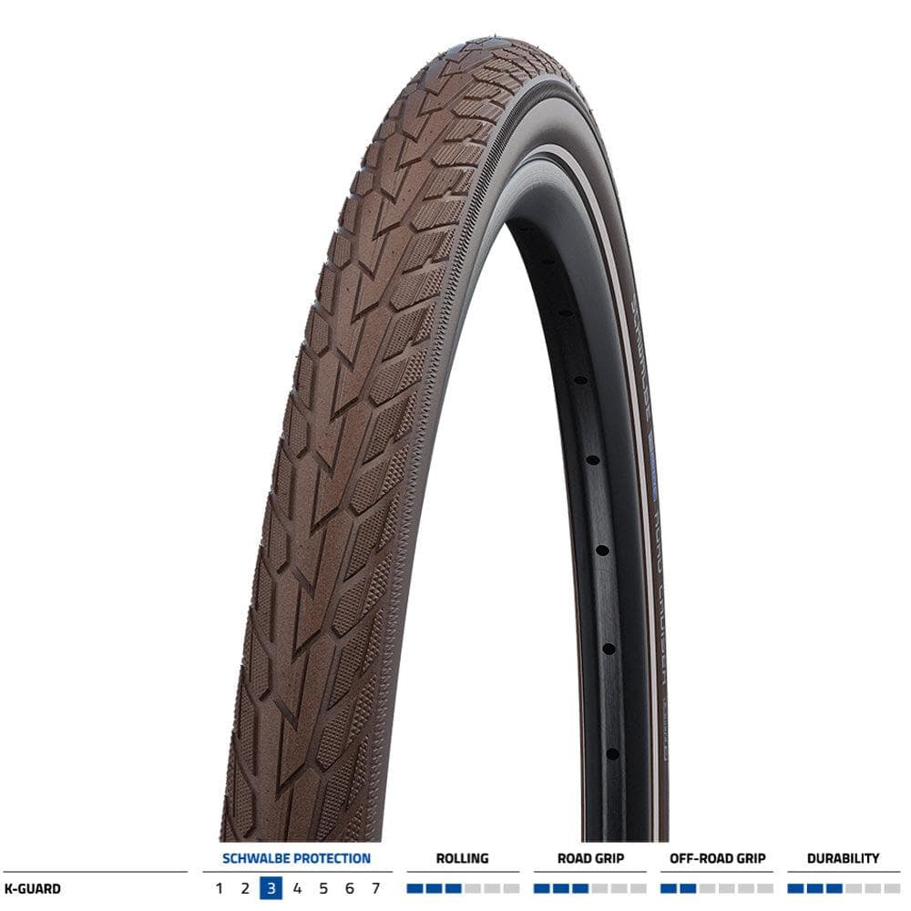 Schwalbe Road Cruiser K-Guard 26x1.75 Brown/Refl