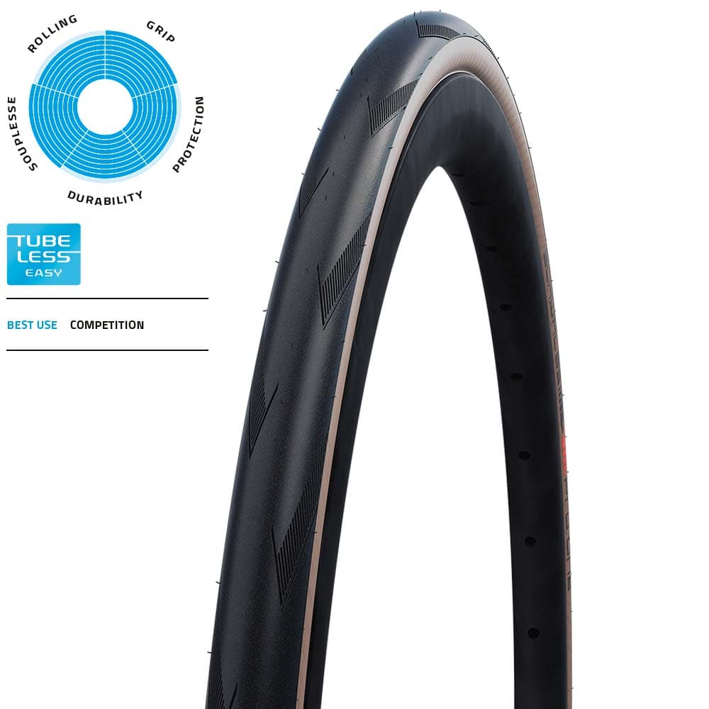 Schwalbe Pro One Evo Super Race V-Guard TLE 700x34c Fold Transparent Sidewall