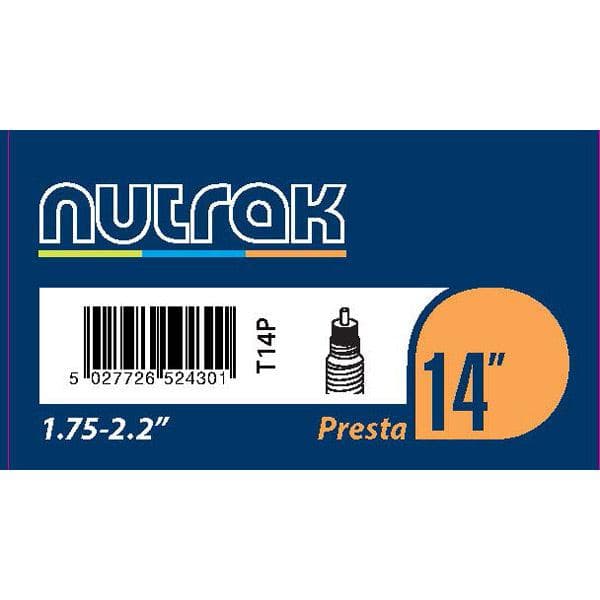 Nutrak 14 x 1.75 - 2.125 inch Presta inner tube