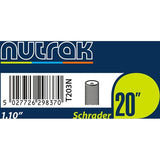 Nutrak 20 x 1.1 inch Schrader inner tube