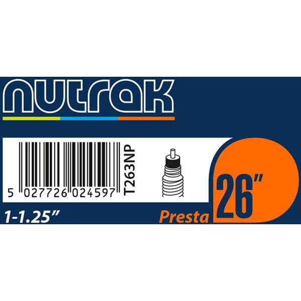 Nutrak 26 x 1 - 1.25 inch Presta inner tube