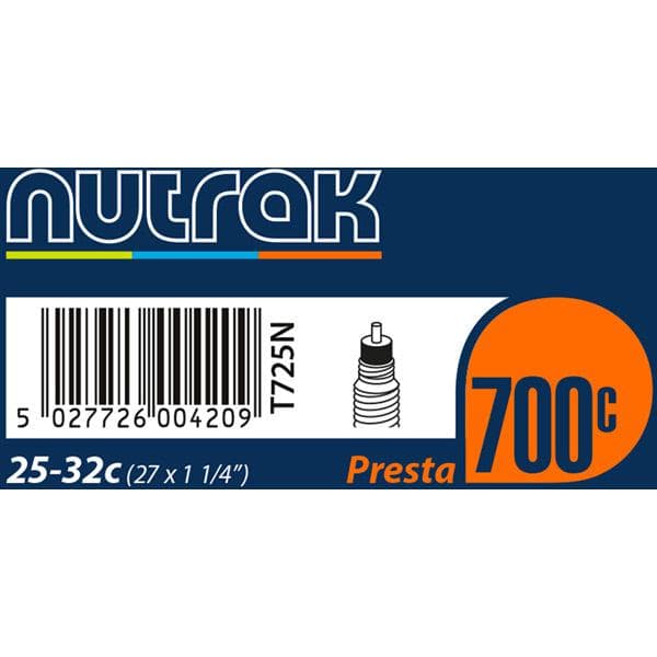 Nutrak 700 x 25 - 32C (27 x 1-1/4 inch) Presta inner tube