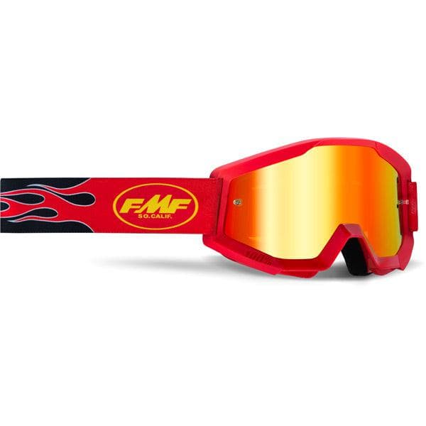 FMF Goggles POWERCORE YOUTH Goggle Flame Red Mirror Red Lens