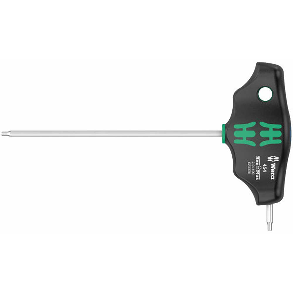 Wera Tools 454 T-Handle Hex Screwdriver 2 x 100mm