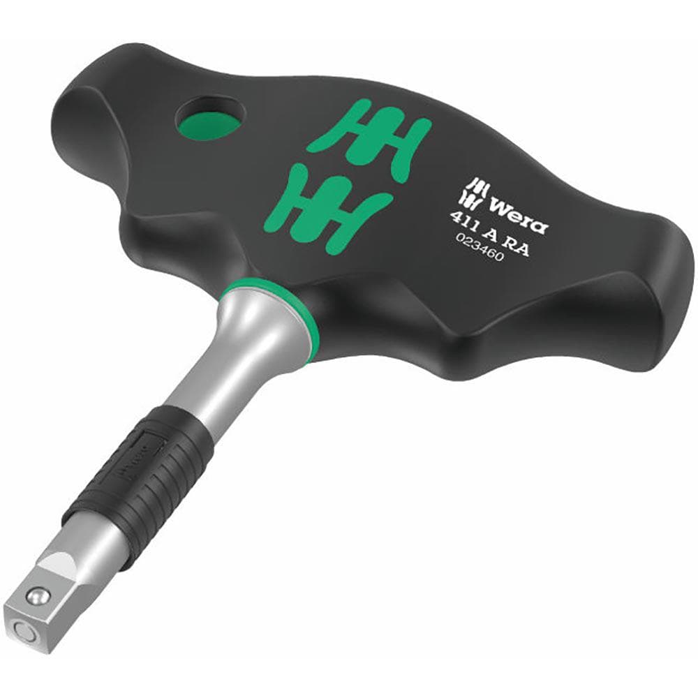 Wera Tools 411 T-Handle Adapter Screwdriver with Ratchet 1/4