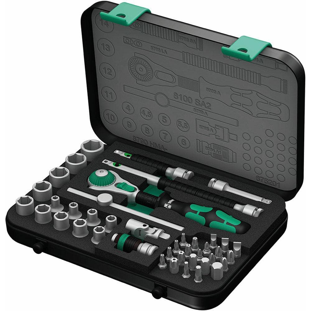 Wera Tools 8100 SA 2 Speed Ratchet Set 1/4" Drive 42pcs