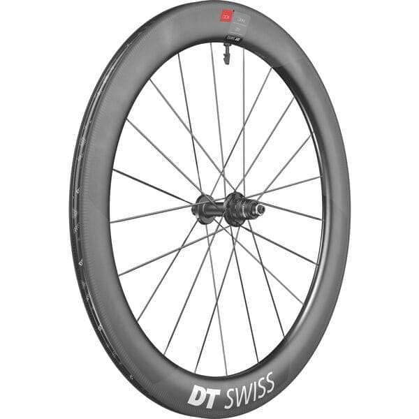 DT Swiss ARC 1100 DICUT wheel; carbon clincher 62 x 17 mm rim; rear