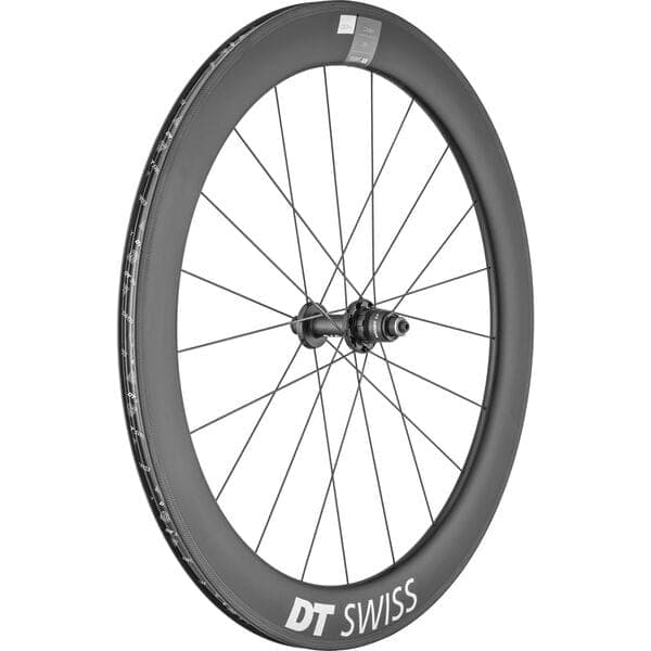 DT Swiss ARC 1400 DICUT wheel; carbon clincher 62 x 17 mm rim; rear