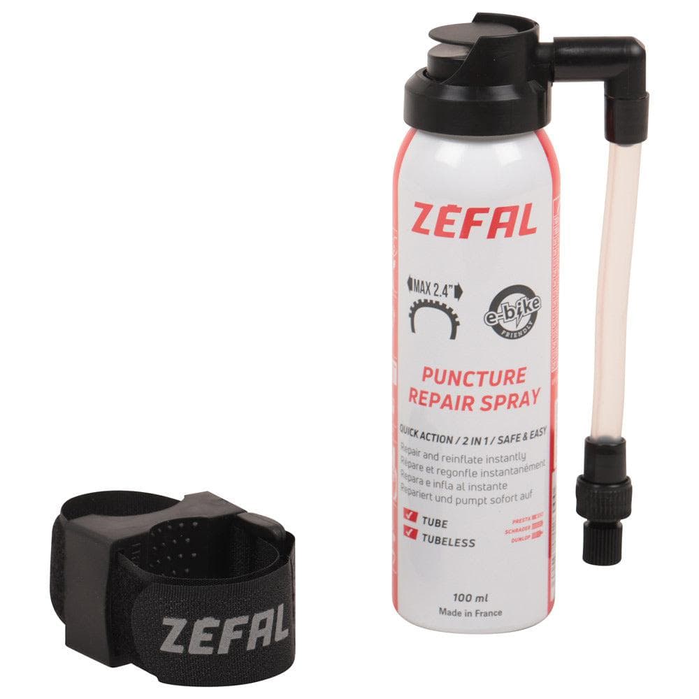 Zefal Puncture Repair Spray 100ml with Frame Mount